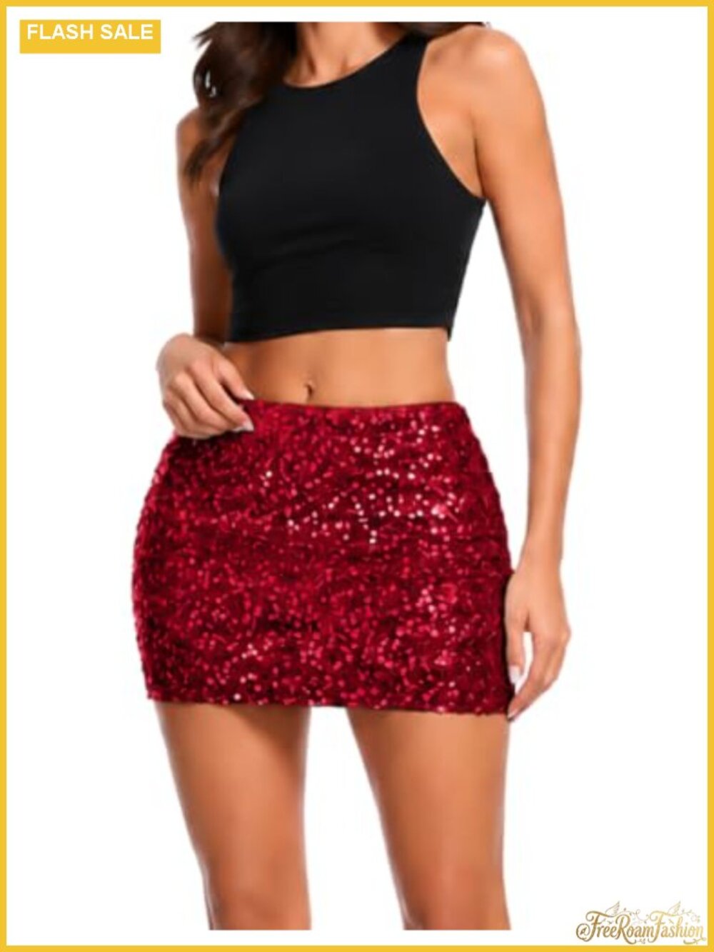 Sequin Mini Skirt Bodycon Party Clubwear Holiday Outfit